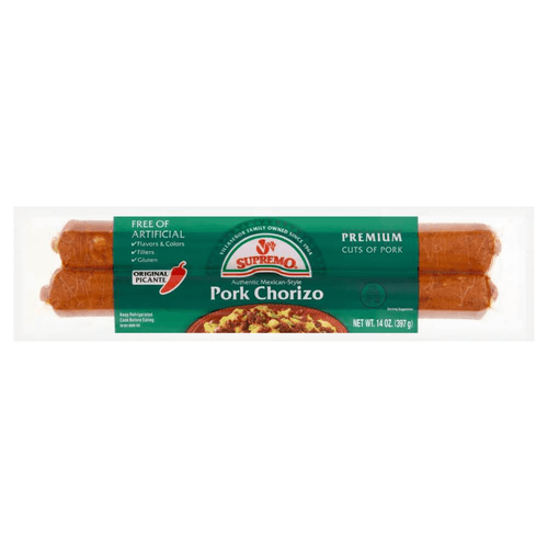 Supremo - Premium Pork Chorizo Original Hot 14 oz