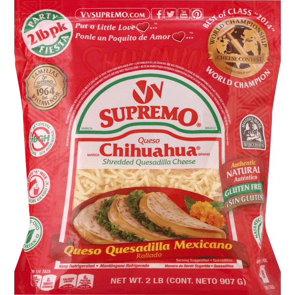 Supremo - Shredded Chihuahua Cheese 2 Lb