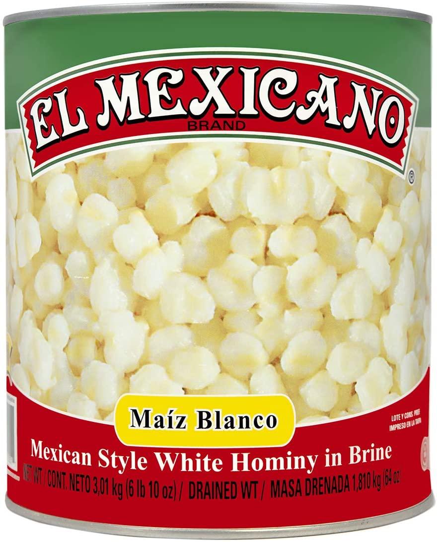El Mexicano - Mexican Style White Hominy in Brine 105oz